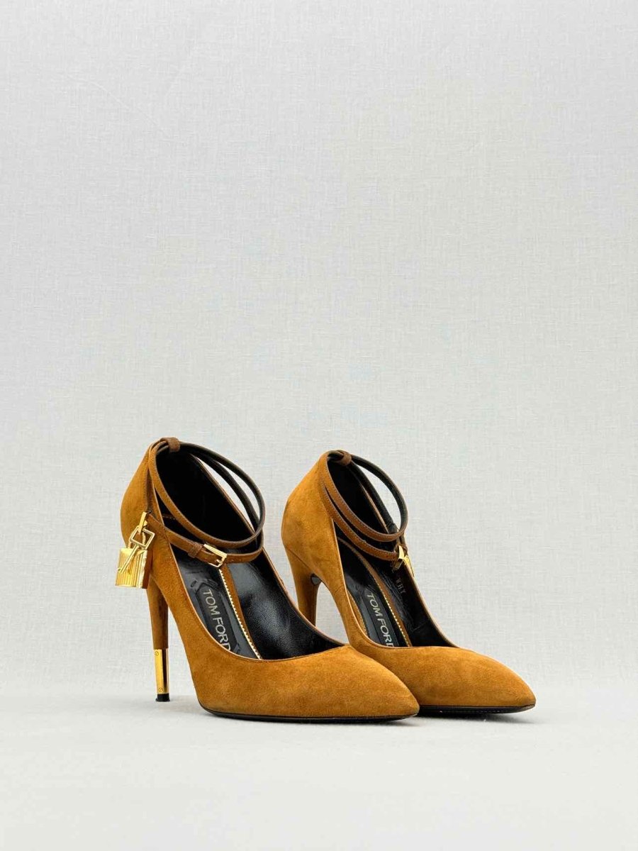 Pre - loved TOM FORD Ankle Lock Caramel Size EU 38 Pumps at Reems Closet
