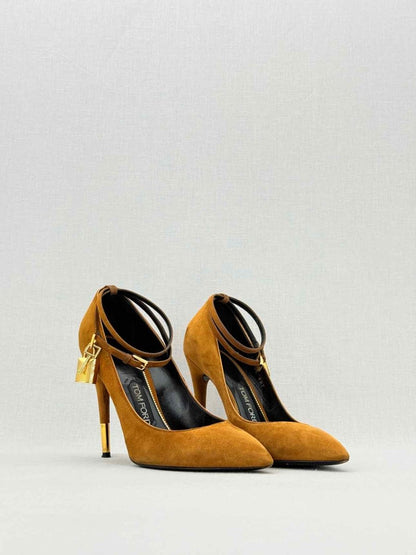 Pre - loved TOM FORD Ankle Lock Caramel Size EU 38 Pumps at Reems Closet