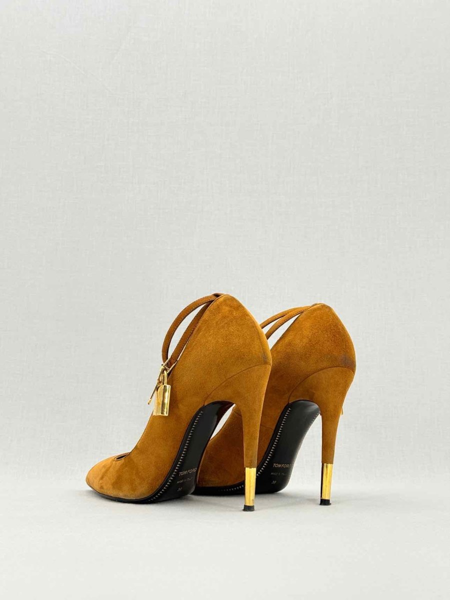 Pre - loved TOM FORD Ankle Lock Caramel Size EU 38 Pumps at Reems Closet