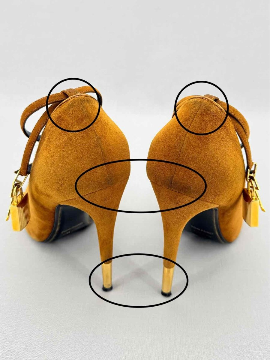 Pre - loved TOM FORD Ankle Lock Caramel Size EU 38 Pumps at Reems Closet
