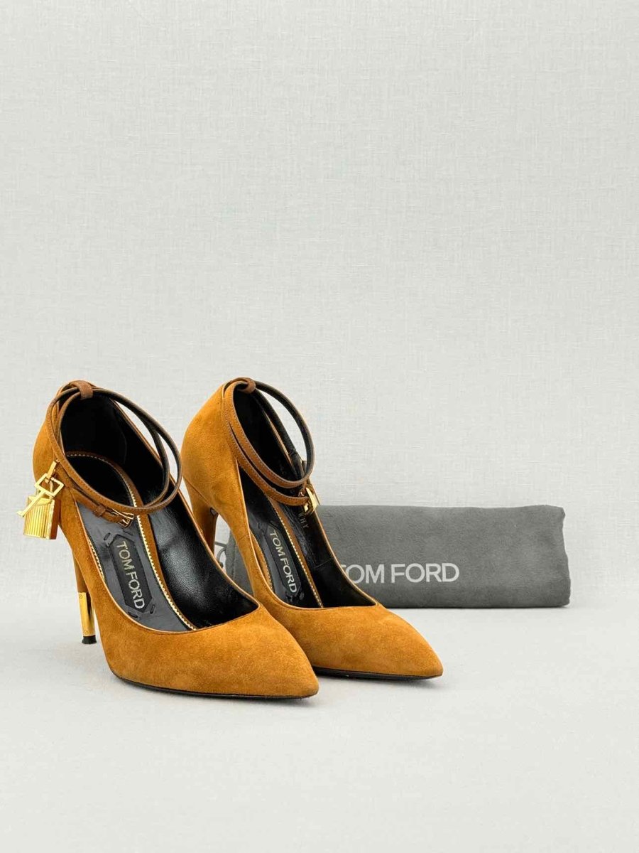 Pre - loved TOM FORD Ankle Lock Caramel Size EU 38 Pumps at Reems Closet