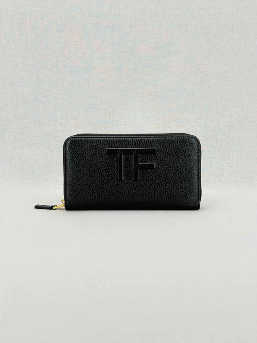 Pre - loved TOM FORD Black Logo Print Continental Wallet at Reems Closet