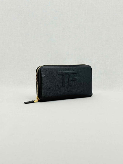 Pre - loved TOM FORD Black Logo Print Continental Wallet at Reems Closet