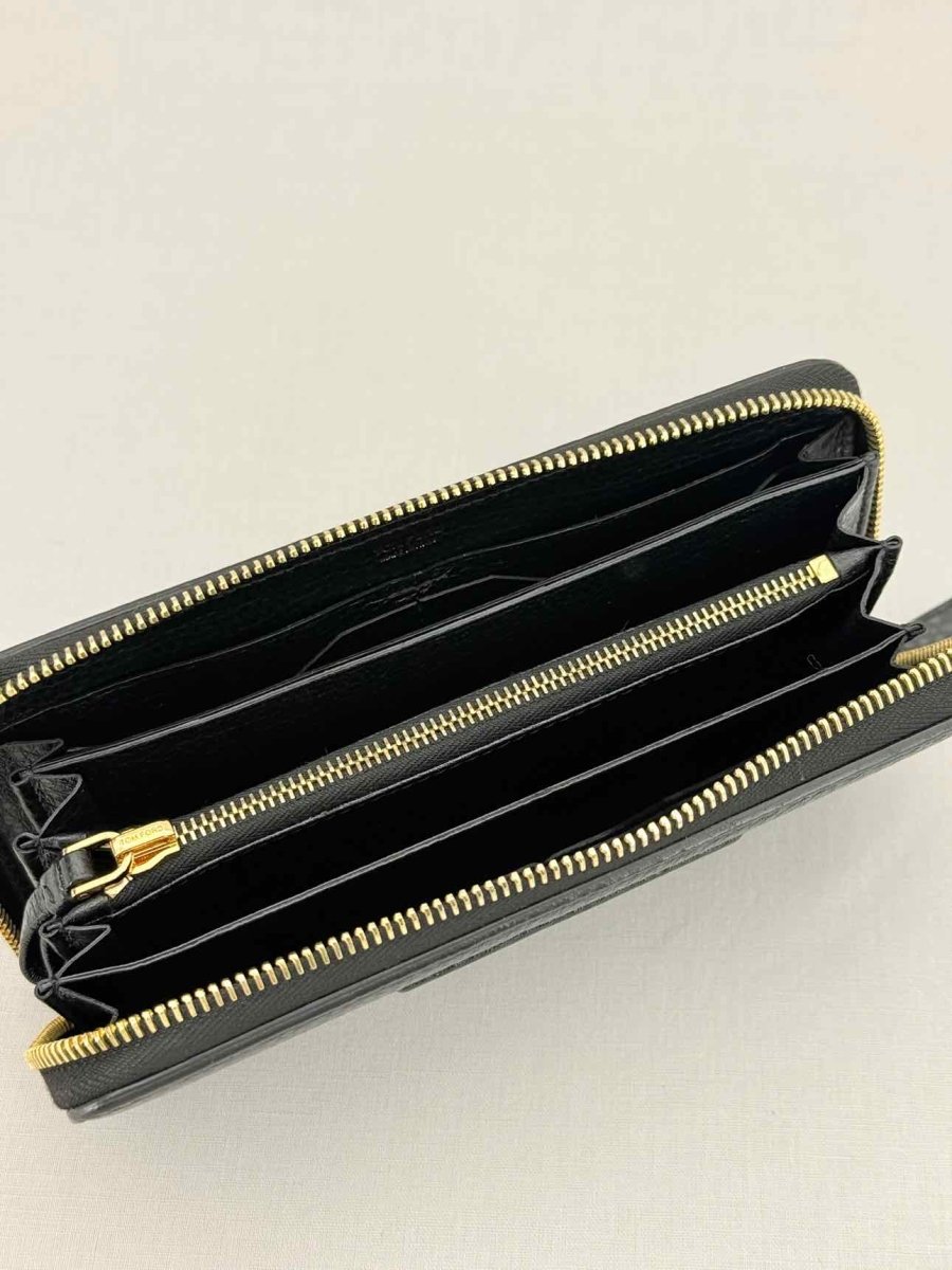 Pre - loved TOM FORD Black Logo Print Continental Wallet at Reems Closet