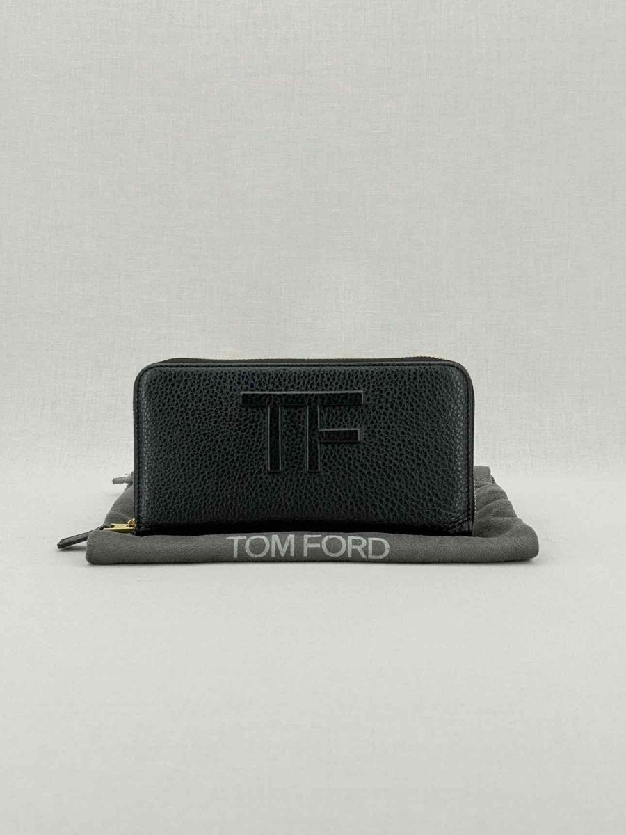 Pre - loved TOM FORD Black Logo Print Continental Wallet at Reems Closet