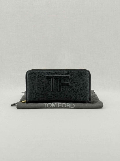 Pre - loved TOM FORD Black Logo Print Continental Wallet at Reems Closet