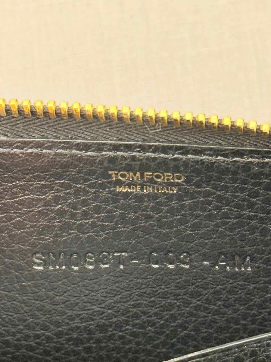 Pre - loved TOM FORD Black Logo Print Continental Wallet at Reems Closet