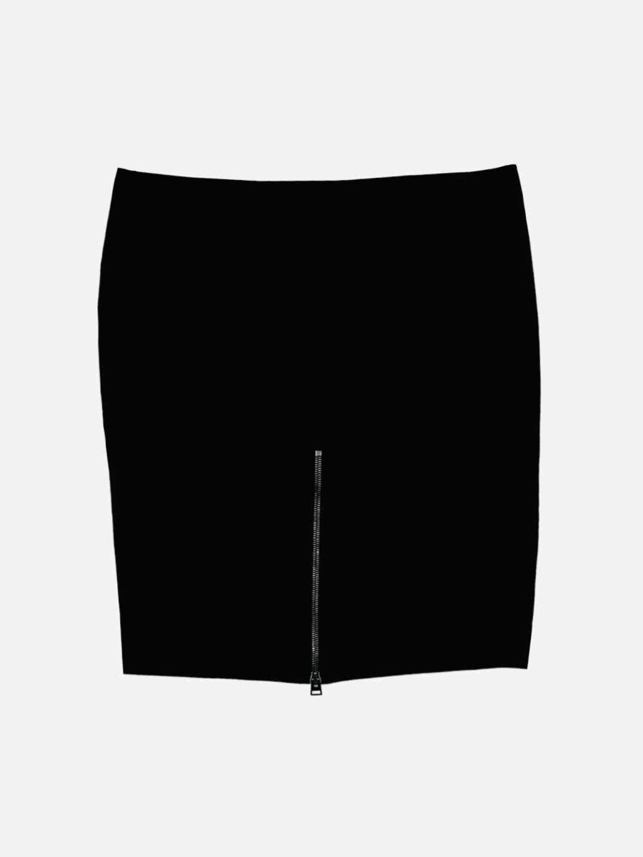 Pre - loved TOM FORD Black Zip Accent Mini Skirt at Reems Closet