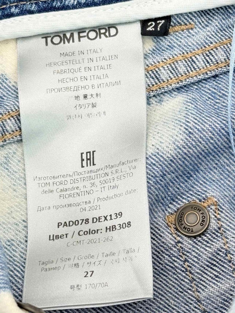 Pre-loved TOM FORD Blue & White Size 27 Jeans at Reems Closet