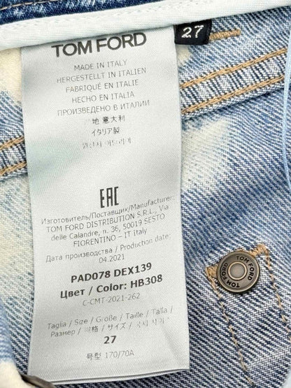 Pre-loved TOM FORD Blue & White Size 27 Jeans at Reems Closet