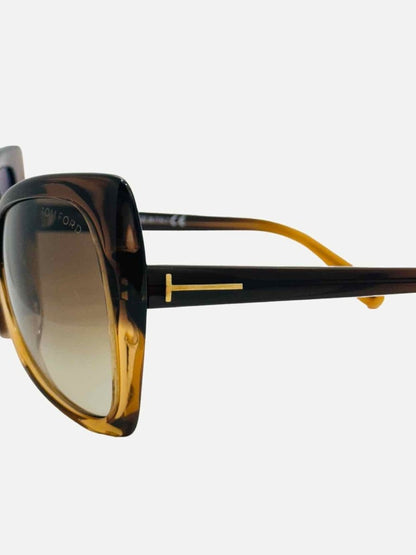 Pre - loved TOM FORD Brown Multicolor Sunglasses at Reems Closet