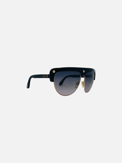 Pre - loved TOM FORD Liane TF Black Sunglasses at Reems Closet