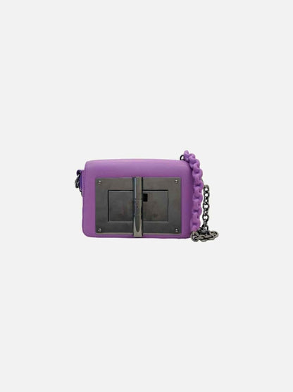 Pre - loved TOM FORD Natalia Chain Purple Shoulder Bag at Reems Closet