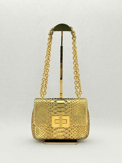 Pre - loved TOM FORD Natalia Gold Shoulder Bag at Reems Closet