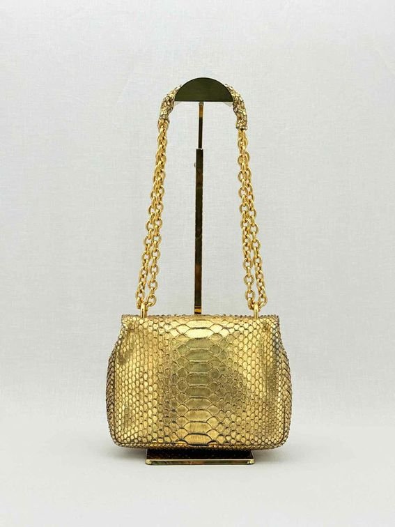 Pre - loved TOM FORD Natalia Gold Shoulder Bag at Reems Closet