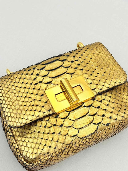Pre - loved TOM FORD Natalia Gold Shoulder Bag at Reems Closet