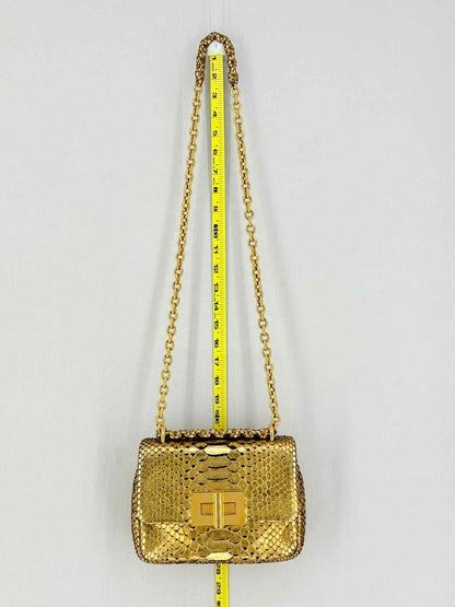Pre - loved TOM FORD Natalia Gold Shoulder Bag at Reems Closet