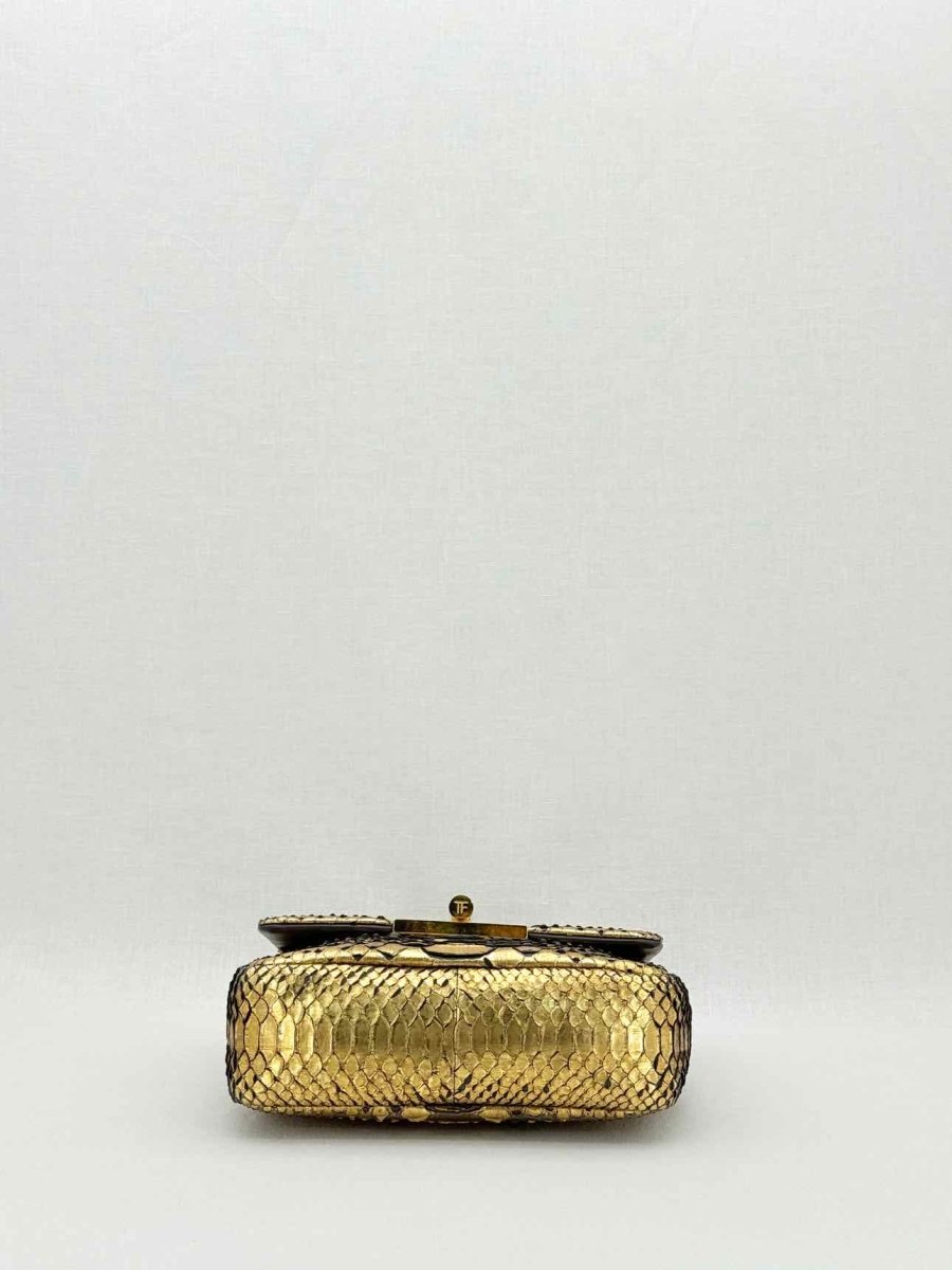 Pre - loved TOM FORD Natalia Gold Shoulder Bag at Reems Closet