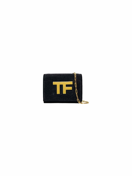 Pre - loved TOM FORD TF Flap Black Shoulder Bag at Reems Closet