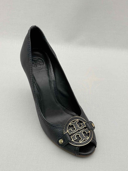 Pre-loved TORY BURCH Amanda Black Size EU 41 Wedges at Reems Closet