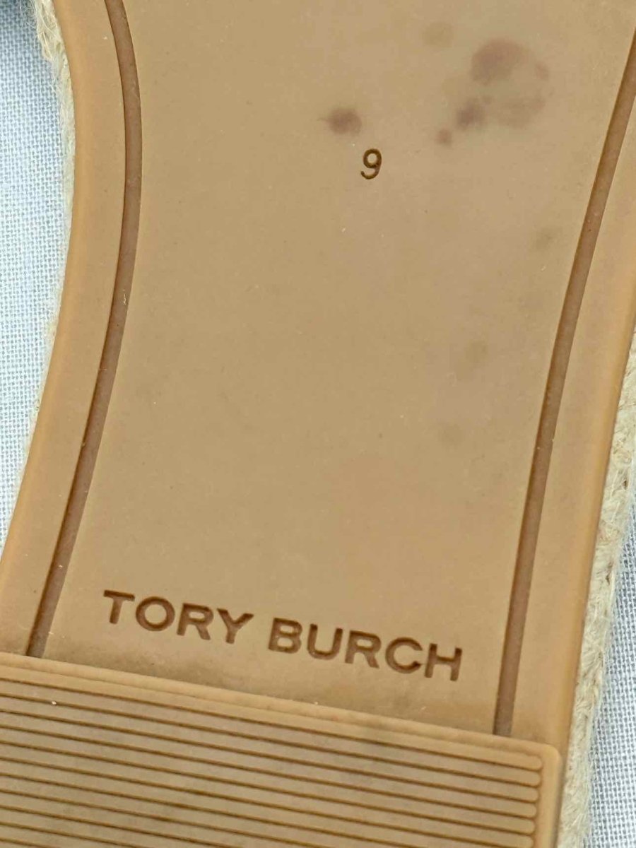Pre - loved TORY BURCH Beige & Brown Size EU 39 Slides at Reems Closet