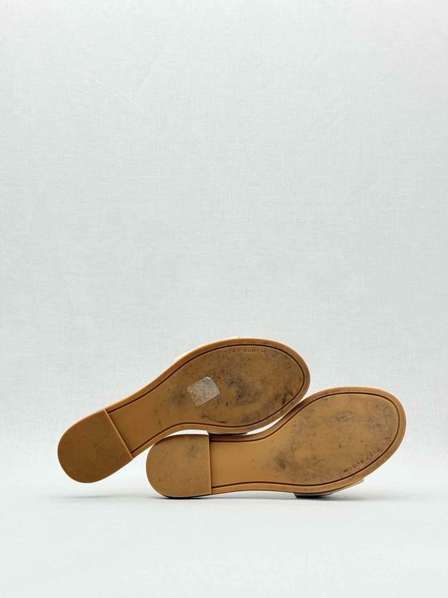 Pre - loved TORY BURCH Beige Size EU 36 Flat Shoes at Reems Closet