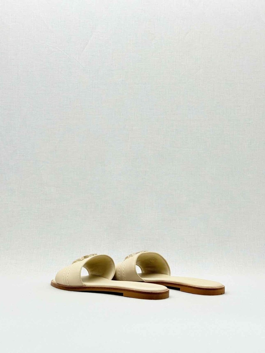 Pre - loved TORY BURCH Beige Size EU 36 Flat Shoes at Reems Closet