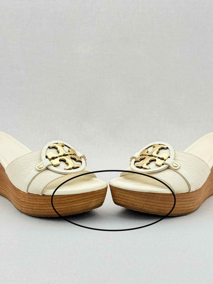 Pre - loved TORY BURCH Beige Size EU 39.5 Wedges at Reems Closet