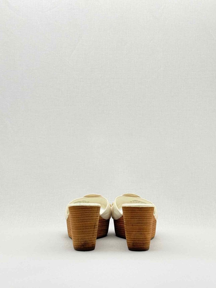 Pre - loved TORY BURCH Beige Size EU 39.5 Wedges at Reems Closet