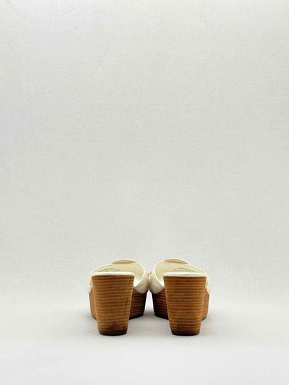 Pre - loved TORY BURCH Beige Size EU 39.5 Wedges at Reems Closet