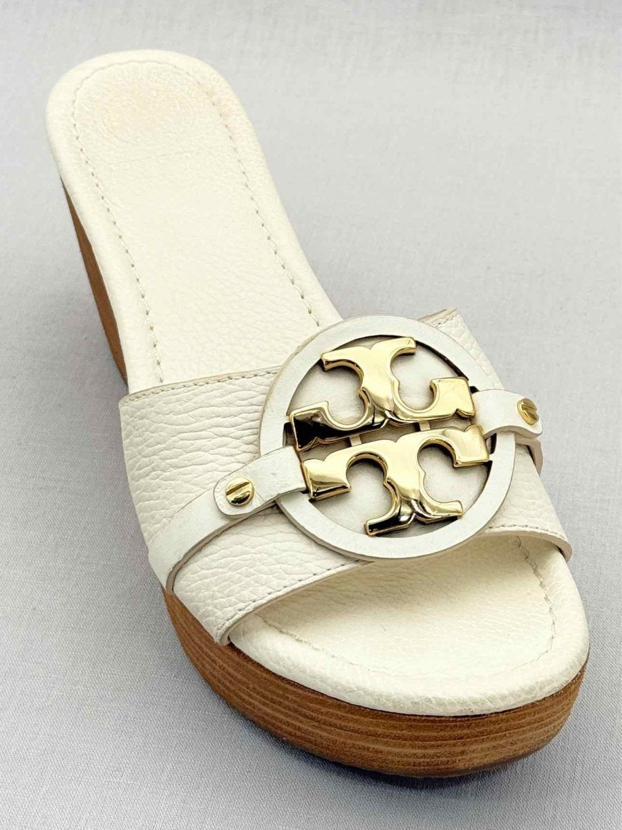 Pre - loved TORY BURCH Beige Size EU 39.5 Wedges at Reems Closet