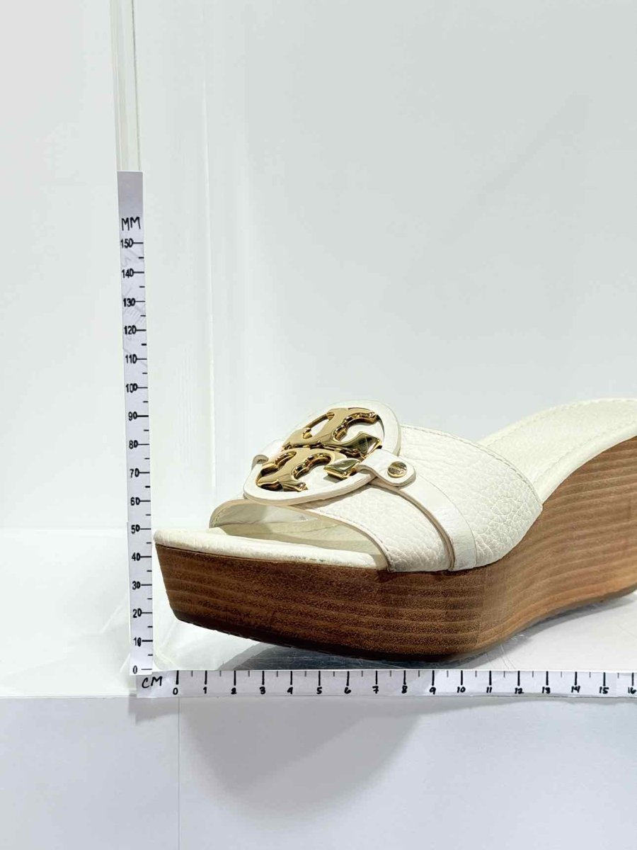 Pre - loved TORY BURCH Beige Size EU 39.5 Wedges at Reems Closet