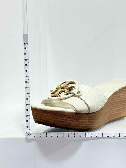 Pre - loved TORY BURCH Beige Size EU 39.5 Wedges at Reems Closet
