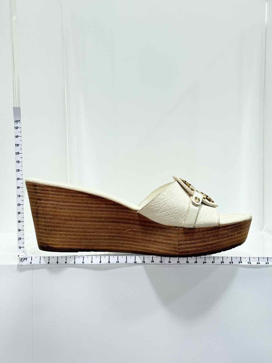 Pre - loved TORY BURCH Beige Size EU 39.5 Wedges at Reems Closet