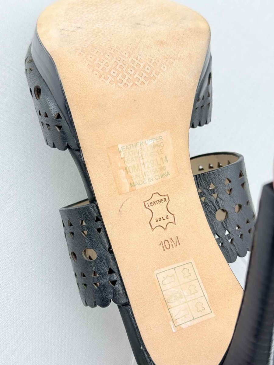 Pre - loved TORY BURCH Black Laser cut Size EU 40 Heeled Sandals at Reems Closet