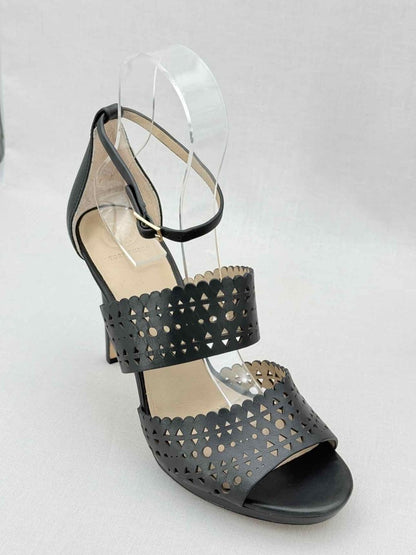 Pre - loved TORY BURCH Black Laser cut Size EU 40 Heeled Sandals at Reems Closet
