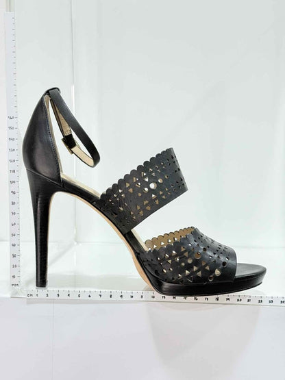 Pre - loved TORY BURCH Black Laser cut Size EU 40 Heeled Sandals at Reems Closet
