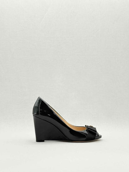 Pre - loved TORY BURCH Black Size EU 36.5 Wedges at Reems Closet