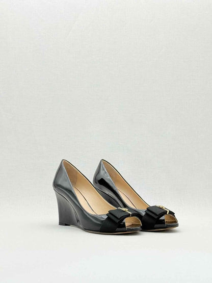 Pre - loved TORY BURCH Black Size EU 36.5 Wedges at Reems Closet