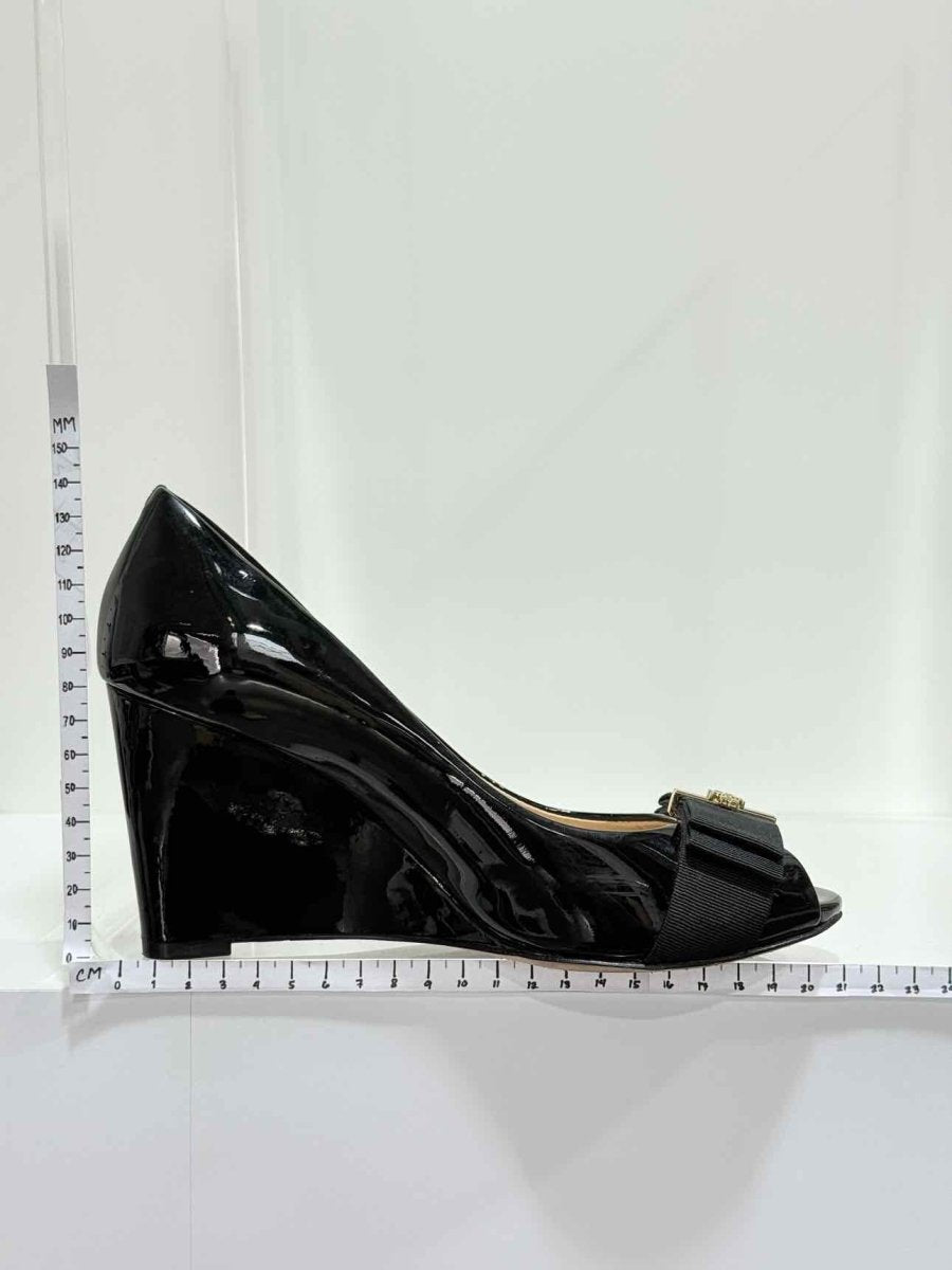 Pre - loved TORY BURCH Black Size EU 36.5 Wedges at Reems Closet