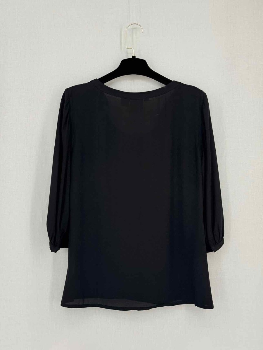 Pre-loved TORY BURCH Black Size US 4 Blouse at Reems Closet