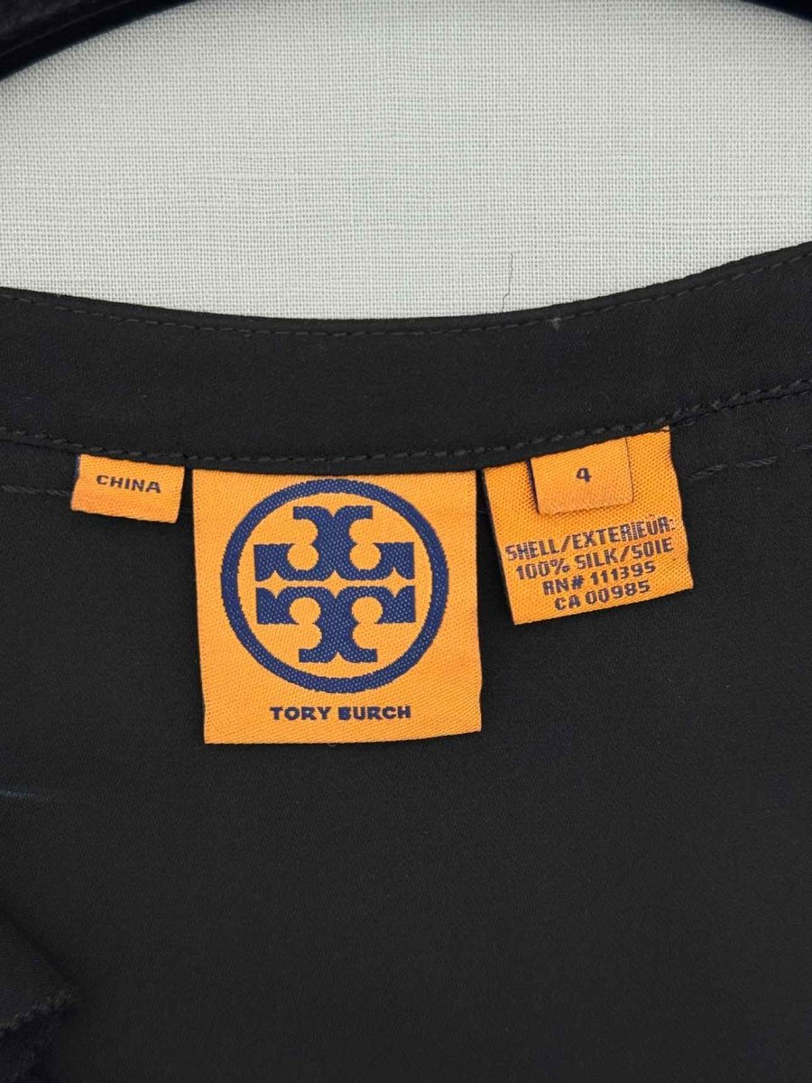 Pre-loved TORY BURCH Black Size US 4 Blouse at Reems Closet