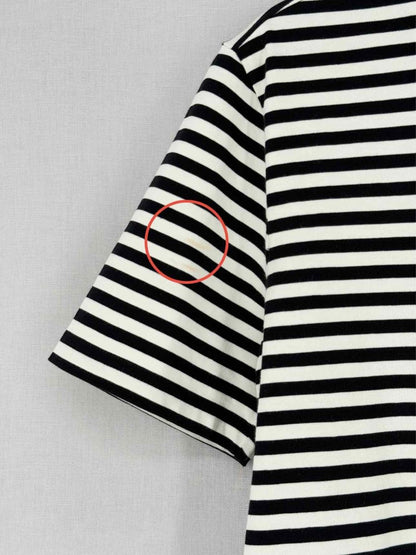 Pre - loved TORY BURCH Black & White Striped Size Medium Top at Reems Closet