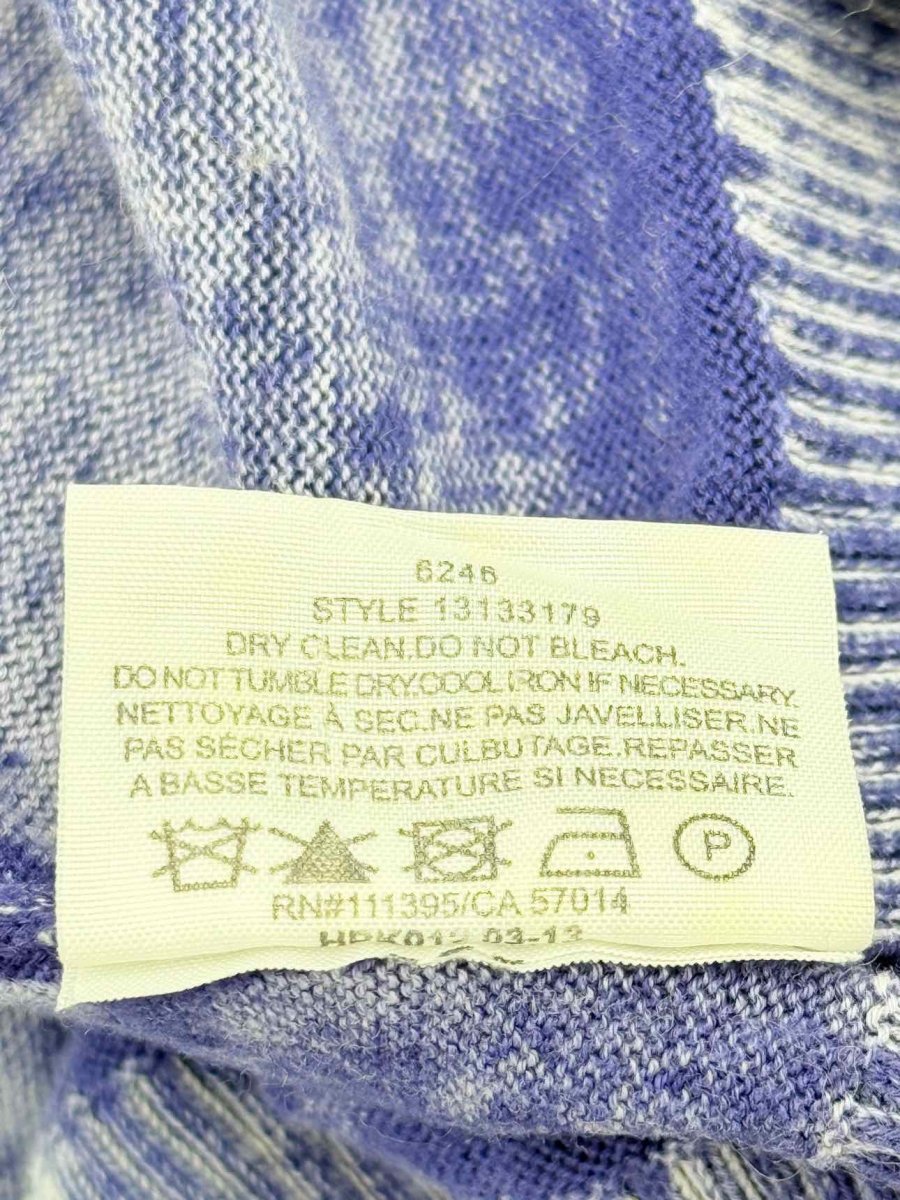 Pre - loved TORY BURCH Blue & White Tie - dye Size Large Cardigan at Reems Closet