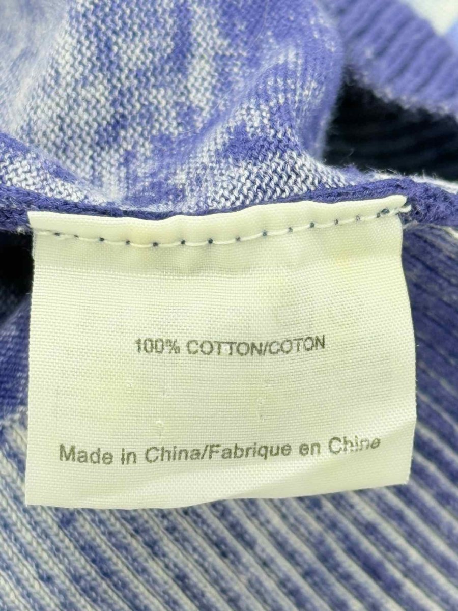 Pre - loved TORY BURCH Blue & White Tie - dye Size Large Cardigan at Reems Closet