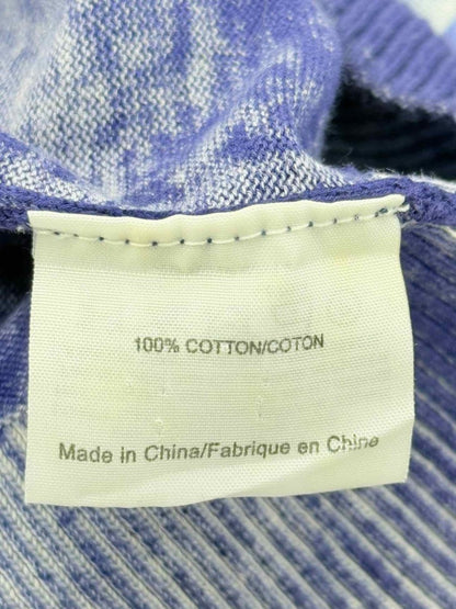 Pre - loved TORY BURCH Blue & White Tie - dye Size Large Cardigan at Reems Closet