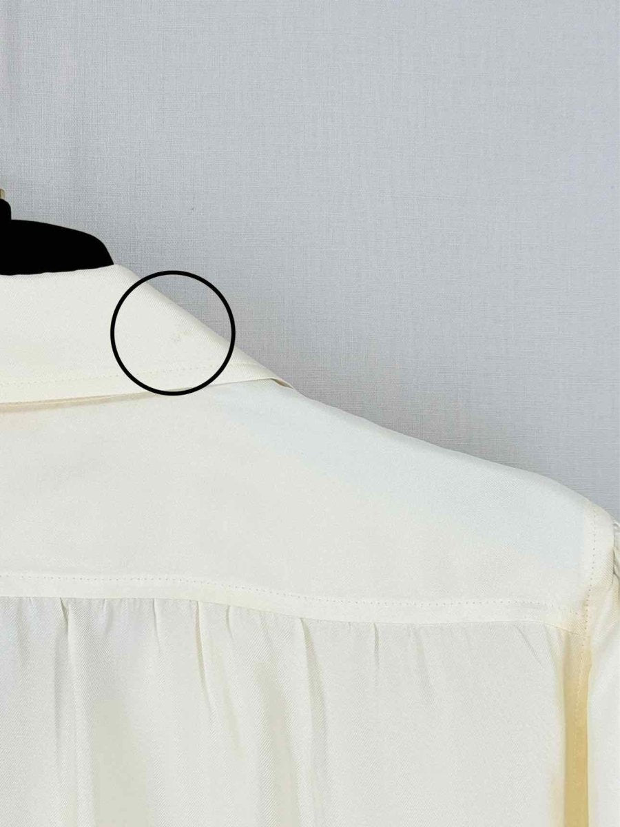 Pre - loved TORY BURCH Cream Size US 10 Blouse at Reems Closet