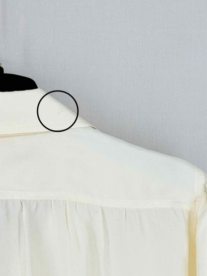 Pre - loved TORY BURCH Cream Size US 10 Blouse at Reems Closet