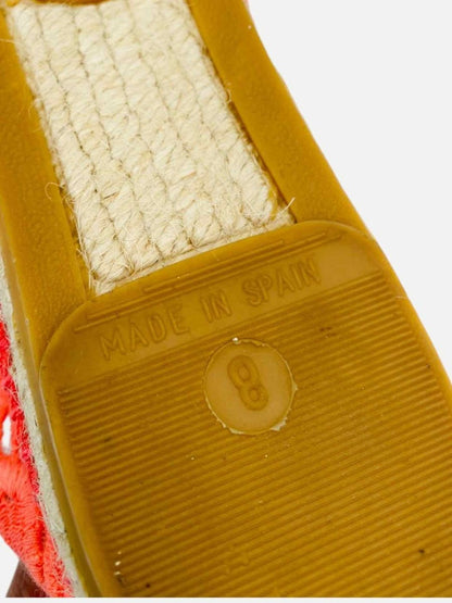 Pre - loved TORY BURCH Espadrille Orange Flats at Reems Closet