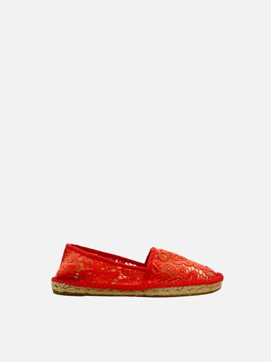 Pre - loved TORY BURCH Espadrille Orange Flats at Reems Closet